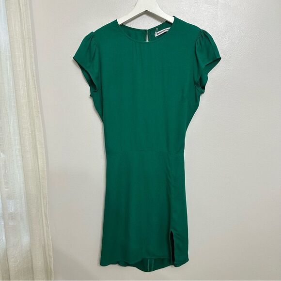 Reformation Lena Dress Green Open Back - Picture 6 of 6